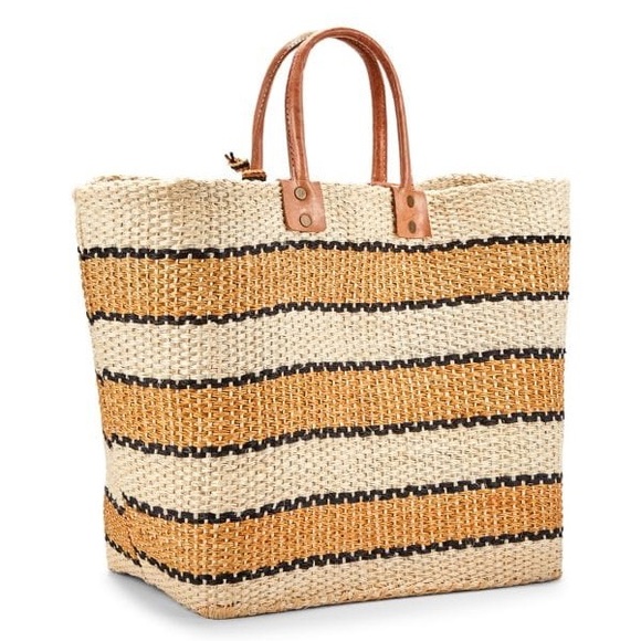 MAR Y SOL Capri Woven Straw Tote Beach Bag - Picture 4 of 11